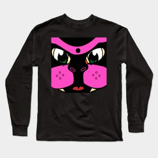 Pop-Up-Pup Muzzle - Pink Long Sleeve T-Shirt